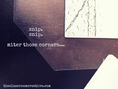 how to miter corners when covering paperbacks and picture books