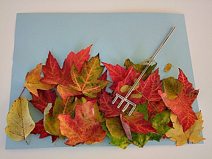 Craft Ideas Leaves on Kiboomuki Kids Craft   S   Raking The Fall Leaves Project With A Song