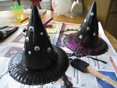 Halloween Craft Ideas Kindergarten on Paper Plate Witch Hat Via 4 Crazy Kings
