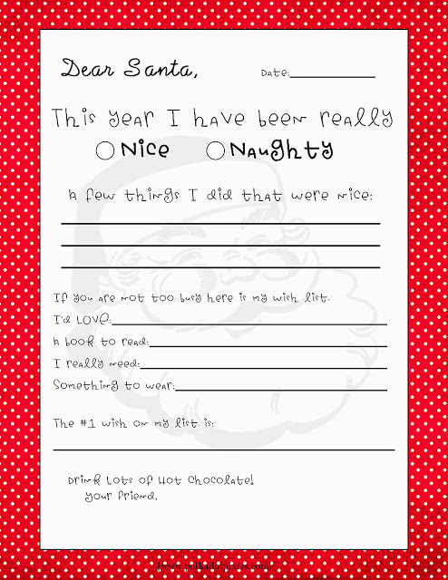 Templates For Writing A Letter To Santa